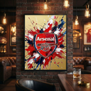 24K Gold Art Print – Arsenal Crest Abstract