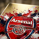 24K Gold Art Print – Arsenal Crest Abstract