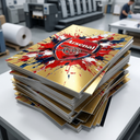 24K Gold Art Print – Arsenal Crest Abstract